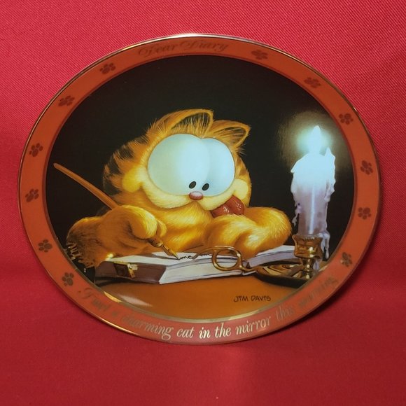 Garfield The Charming Cat Plate 1978 Dear Diary Series - Picture 6 of 12